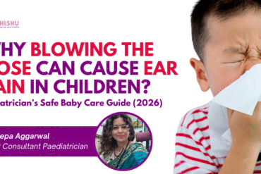 Child with blocked nose and ear pain explained by a pediatrician